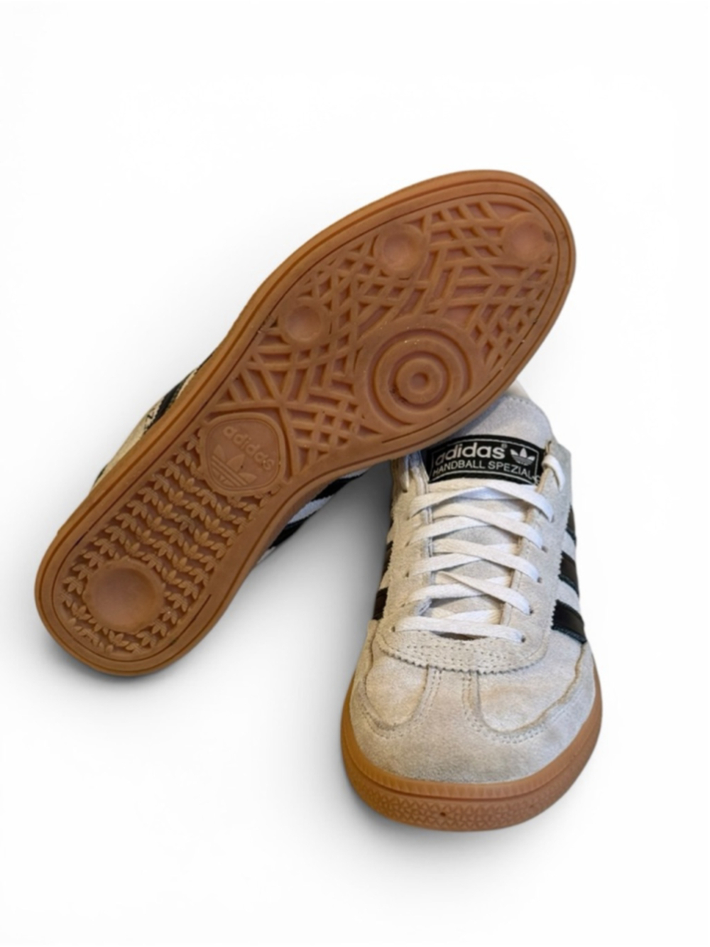 Adidas Handball Spezial Sneakers Beige Black Gum Suede Men’s US 8.5 IF6562 - Picture 8 of 10